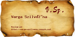 Varga Szilvána névjegykártya